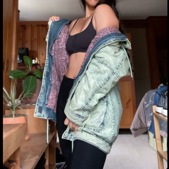 Free People Play No Games Denim Parka - Picture 2 of 5